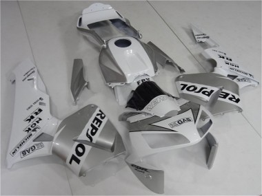 Meilleurs Carénage Moto Honda CBR600RR 2003-2004 - Blanc Argent Noir Repsol