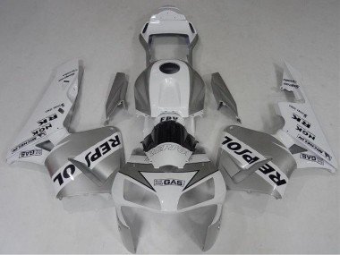 Meilleurs Carénage Moto Honda CBR600RR 2003-2004 - Blanc Argent Noir Repsol