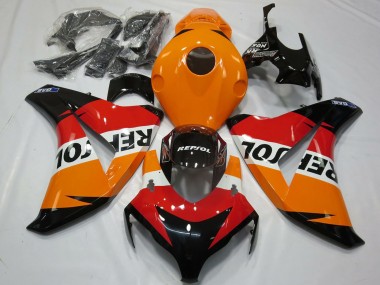 Meilleurs Kit Carénages Moto Honda CBR1000RR 2008-2011 - Orange Blanc Rouge Noir Brillant Repsol