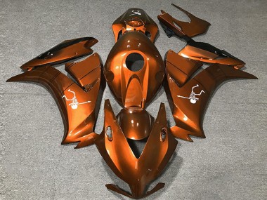 Meilleurs Carénages Moto Honda CBR1000RR 2012-2016 - Orange Foncé Noir Brillant