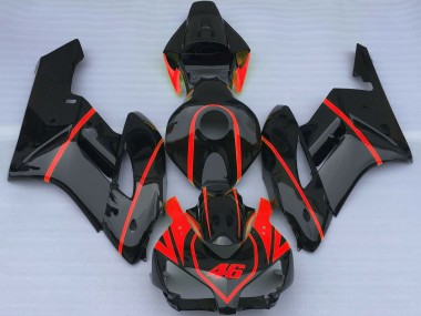 Meilleurs Carénages Moto Honda CBR1000RR 2004-2005 - Noir Brillant Rouge