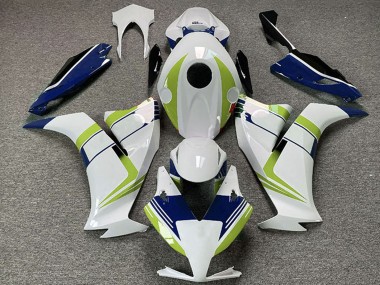 Meilleurs Carénages Moto Honda CBR1000RR 2012-2016 - Blanc Vert Bleu