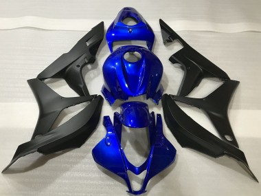 Meilleurs Kits Carénage Moto Honda CBR600RR 2007-2008 - Bleu Noir Mat