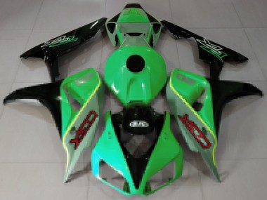 Meilleurs Carénages Moto Honda CBR1000RR 2006-2007 - Vert Bleu Noir Brillant CBR Style