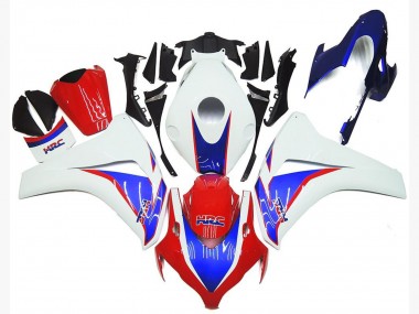 Meilleurs Kits Carénage Moto Honda CBR1000RR 2008-2011 - Blanc Bleu Rouge HRC