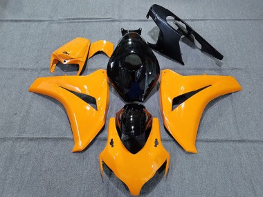 Meilleurs Carénages Moto Honda CBR1000RR 2008-2011 - Orange Brillant Noir Brillant