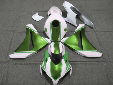 Meilleurs Carénages Moto Honda CBR1000RR 2008-2011 - Blanc Glossy Vert Perle