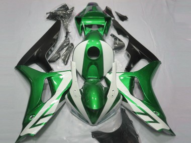 Meilleurs Carénages Moto Honda CBR1000RR 2006-2007 - Vert Blanc Noir Mat