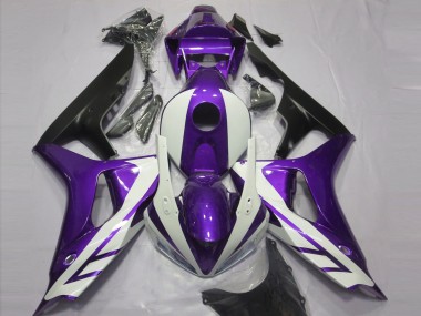 Meilleurs Carénages Moto Honda CBR1000RR 2006-2007 - Violet Blanc Noir Mat