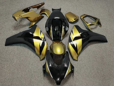 Meilleurs Carénage Moto Honda CBR1000RR 2008-2011 - Or Noir Brillant