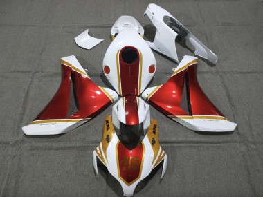 Meilleurs Carénages Moto Honda CBR1000RR 2008-2011 - Blanc Rouge Or