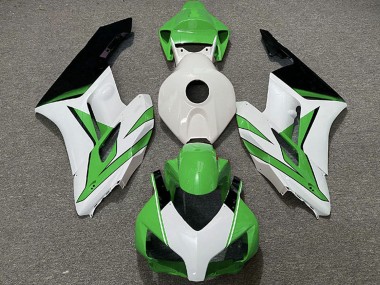 Meilleurs Carénages Moto Honda CBR1000RR 2004-2005 - Blanc Vert Noir Brillant