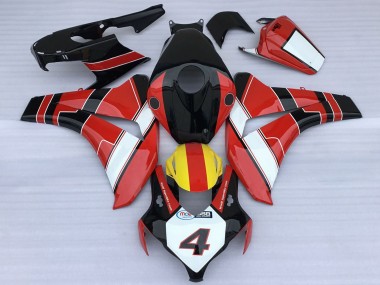 Meilleurs Carénages Moto Honda CBR1000RR 2008-2011 - Rouge Blanc Jaune Noir Brillant Courses Style
