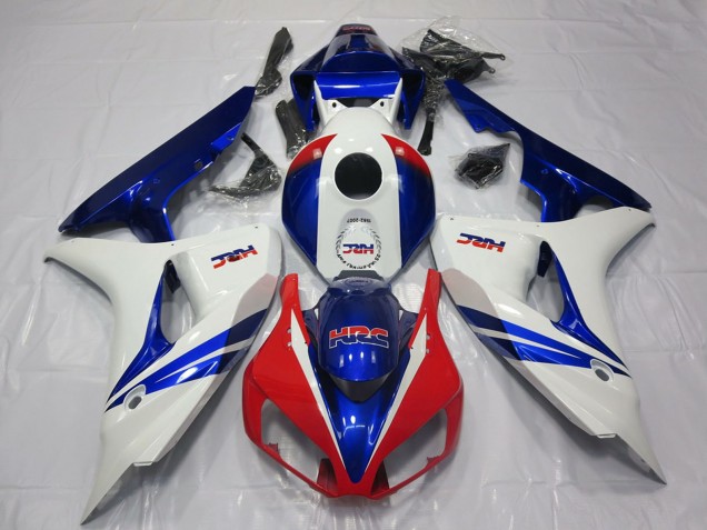 Carénage Moto Honda CBR1000RR 2006-2007 - Blanc Rouge Bleu HRC OEM Style