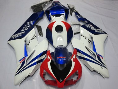 Meilleurs Carénages Moto Honda CBR1000RR 2004-2005 - Blanc Bleu Rouge HRC OEM Style Dream