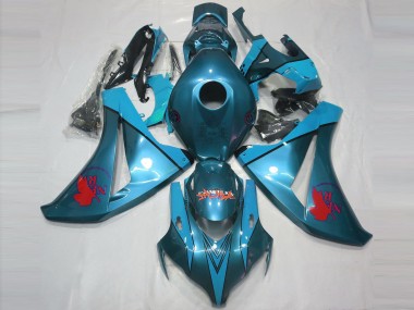 Meilleurs Carénages Moto Honda CBR1000RR 2008-2011 - Bleu Sarcelle Rouge