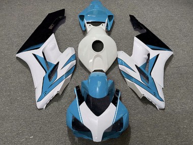 Meilleurs Carénages Moto Honda CBR1000RR 2004-2005 - Bleu Clair Blanc Noir Brillant