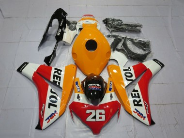 Meilleurs Carénages Moto Honda CBR1000RR 2008-2011 - Orange Blanc Rouge Noir Brillant Repsol 26