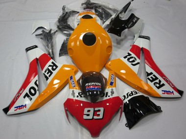 Meilleurs Carénages Moto Honda CBR1000RR 2008-2011 - Orange Blanc Rouge Noir Brillant Repsol 93