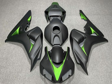 Meilleurs Carénages Moto Honda CBR1000RR 2006-2007 - Noir Mat Vert