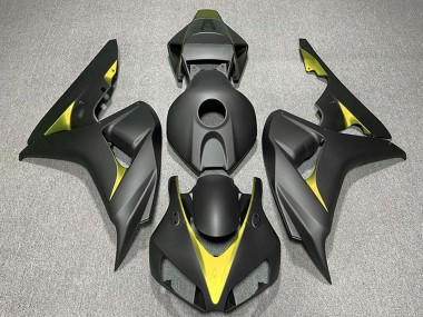 Meilleurs Carénages Moto Honda CBR1000RR 2006-2007 - Noir Mat Jaune