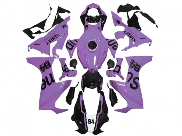 Carénages Moto Honda CBR1000RR 2017-2024 - Laiteux Violet Noir Brillant Street Flava