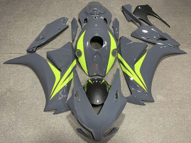 Meilleurs Carénages Moto Honda CBR1000RR 2012-2016 - Nardo Gris Fluo Jaune Fibre de Carbone