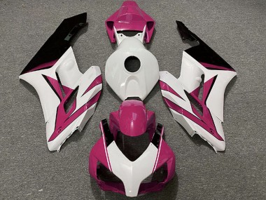 Meilleurs Carénages Moto Honda CBR1000RR 2004-2005 - Rose Blanc Noir Brillant