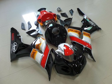 Meilleurs Carénages Moto Honda CBR1000RR 2006-2007 - Orange Blanc Rouge Noir Brillant Pirelli Courses