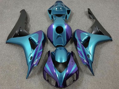 Meilleurs Carénages Moto Honda CBR1000RR 2006-2007 - Violet Emerald Noir Mat