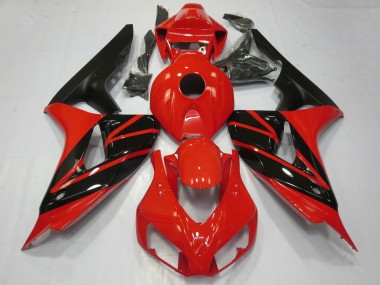 Meilleurs Carénages Moto Honda CBR1000RR 2006-2007 - Rouge Noir Brillant Noir Mat