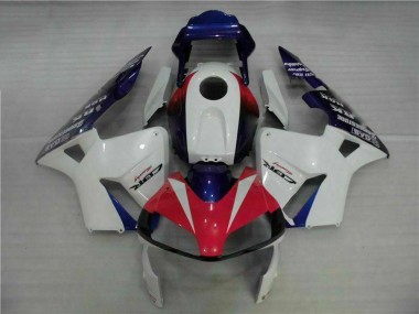 Meilleurs Carénage Moto Honda CBR600RR 2003-2004 - Blanc Rouge Bleu