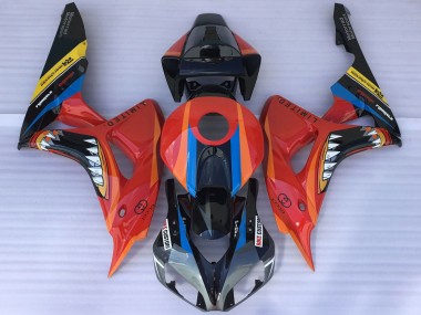Meilleurs Carénages Moto Honda CBR1000RR 2006-2007 - Rouge Bleu Jaune Noir Brillant Requin