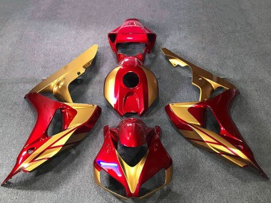 Meilleurs Carénages Moto Honda CBR1000RR 2006-2007 - Or Rouge