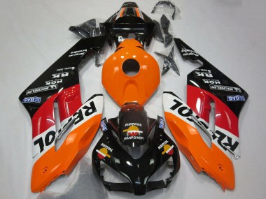 Meilleurs Carénage Moto Honda CBR1000RR 2004-2005 - Orange Blanc Rouge Noir Brillant Repsol