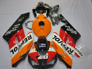 Meilleurs Carénages Moto Honda CBR1000RR 2004-2005 - Orange Blanc Rouge Noir Brillant Repsol 26