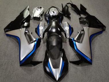 Meilleurs Carénages Moto Honda CBR1000RR 2017-2023 - Argent Bleu Noir Brillant