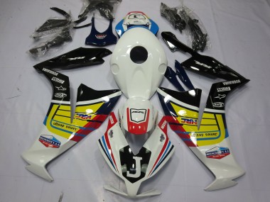 Meilleurs Carénages Moto Honda CBR1000RR 2012-2016 - Blanc Jaune Noir Brillant