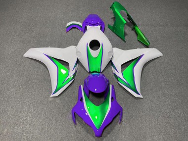 Meilleurs Carénages Moto Honda CBR1000RR 2008-2011 - Blanc Vert Violet The Joker
