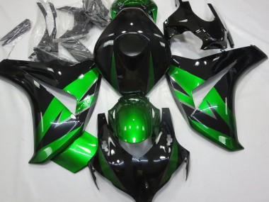 Meilleurs Carénages Moto Honda CBR1000RR 2008-2011 - Vert Noir Brillant