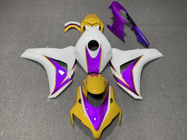 Meilleurs Carénages Moto Honda CBR1000RR 2008-2011 - Blanc Jaune Violet