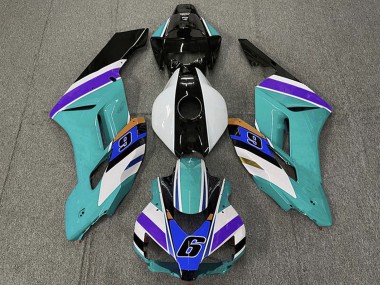 Meilleurs Carénages Moto Honda CBR1000RR 2004-2005 - Blanc Bleu Sarcelle Violet Noir 6