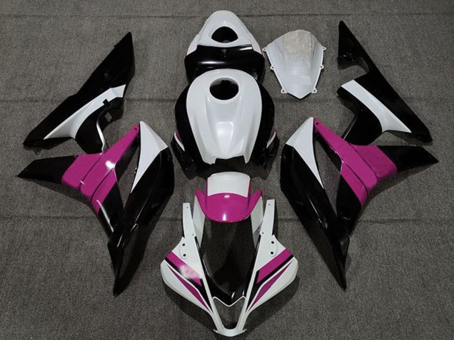 Carénages Moto Honda CBR600RR 2007-2008 - Blanc Rose Noir Brillant