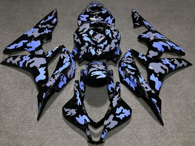 Meilleurs Carénage Moto Honda CBR600RR 2007-2008 - Bleu Gris Camouflage