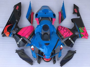 Meilleurs Carénages Moto Honda CBR600RR 2005-2006 - Bleu Requin Rose