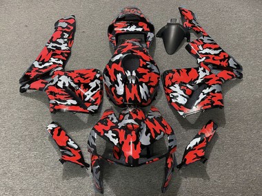 Meilleurs Carénages Moto Honda CBR600RR 2005-2006 - Camouflage Rouge