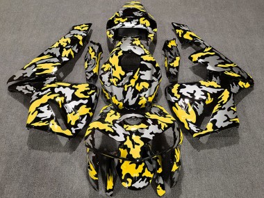 Meilleurs Carénages Moto Honda CBR600RR 2005-2006 - Camouflage Jaune