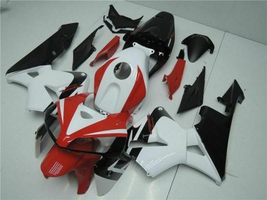 Meilleurs Kits Carénage Moto Honda CBR600RR 2005-2006 - Blanc Rouge Noir