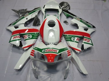 Meilleurs Carénages Moto Honda CBR600RR 2003-2004 - Blanc Rouge Vert Castrol