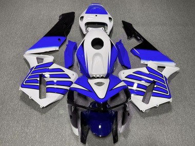 Meilleurs Carénages Moto Honda CBR600RR 2005-2006 - Blanc Bleu Ailes